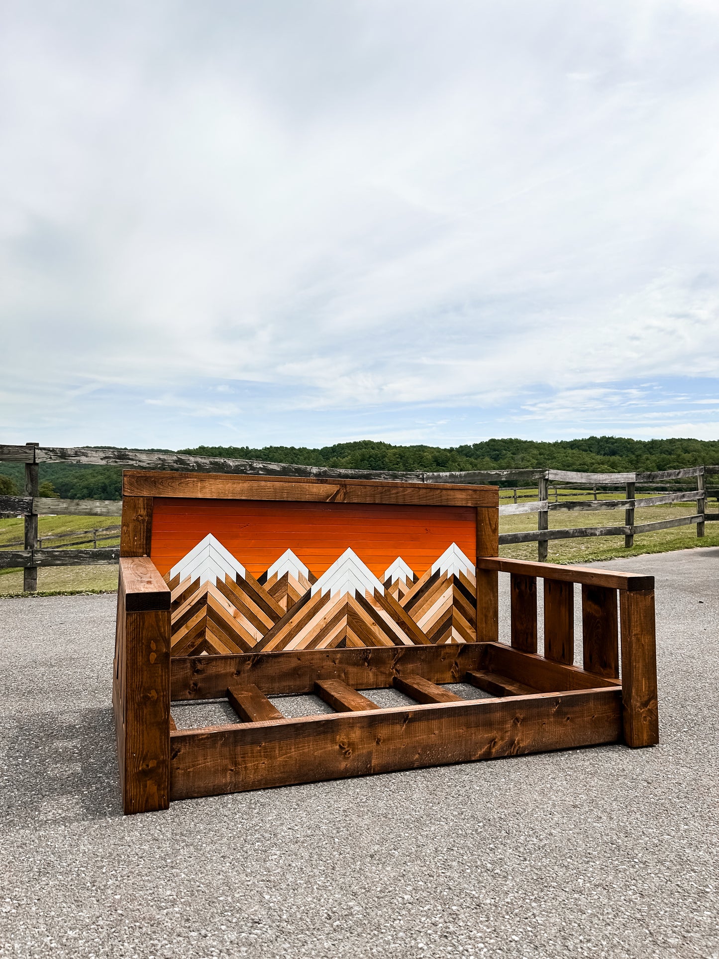 Crib size mountain bed swing