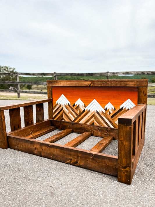 Crib size mountain bed swing