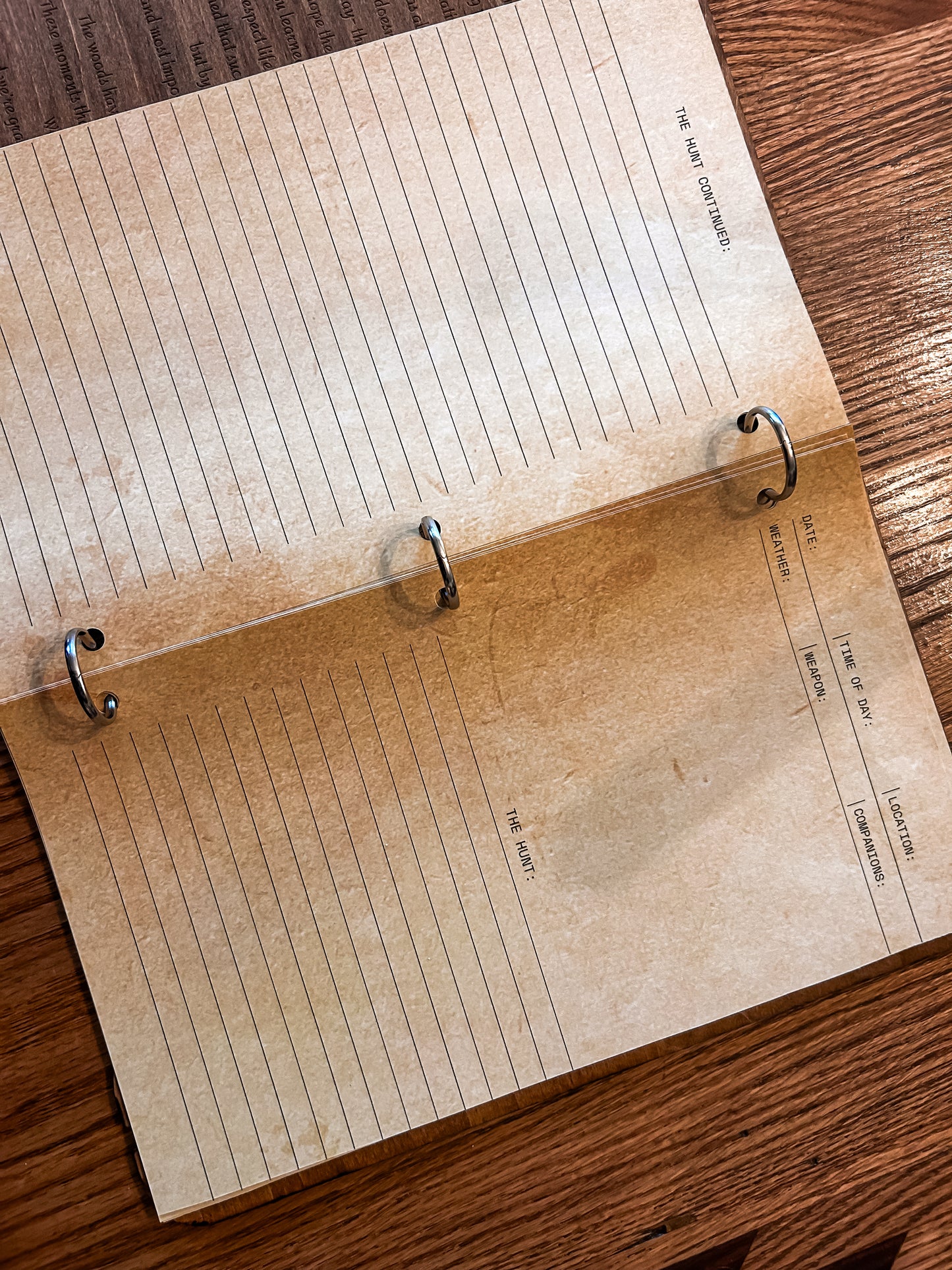 Wooden Hunting Journal