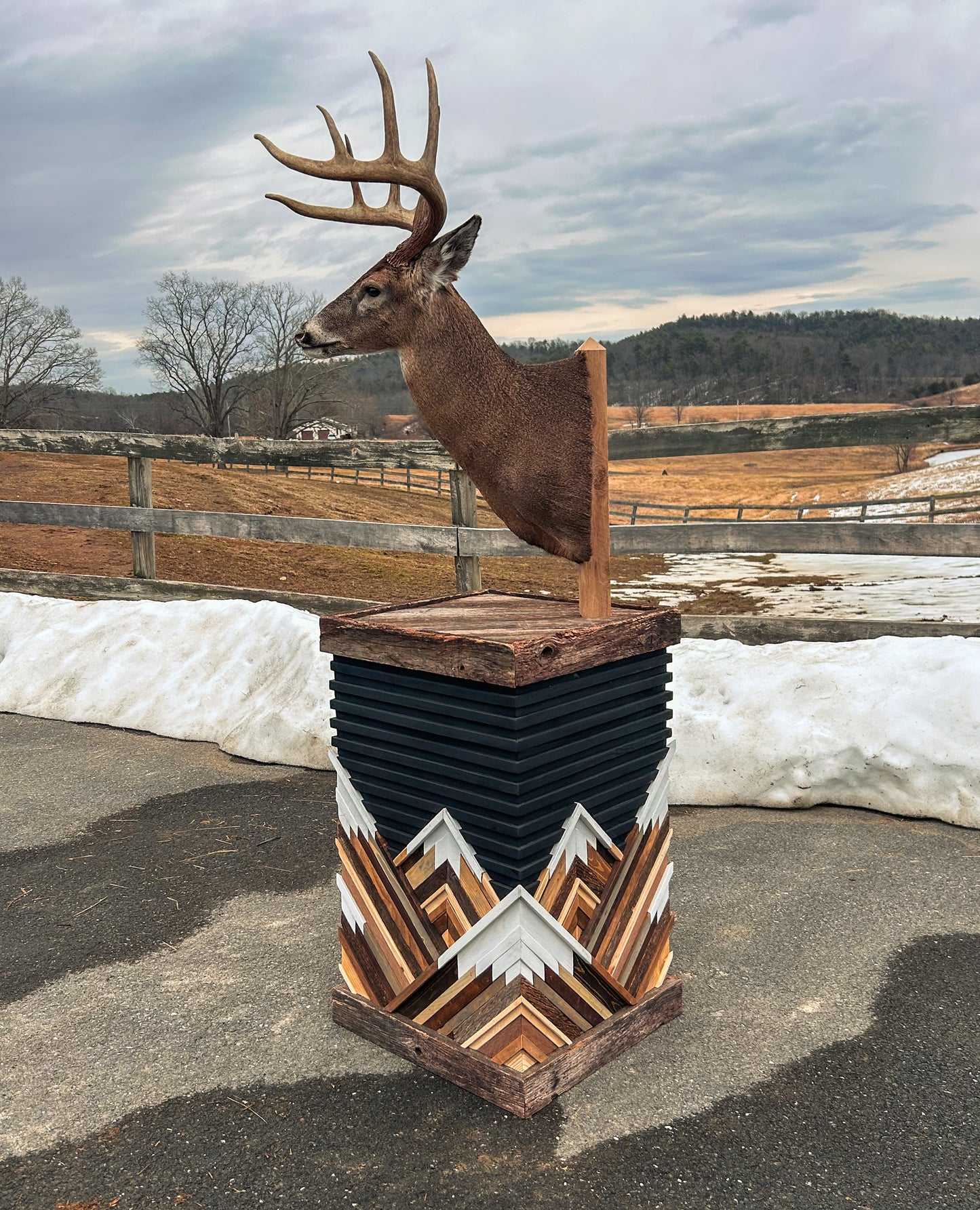 Mountain Mosaic Pedestal